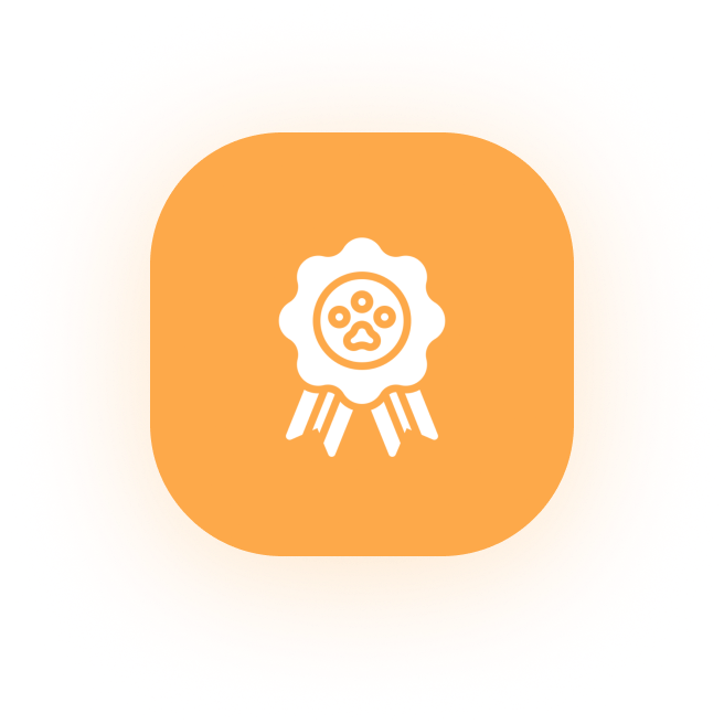 Award badge icon on orange background. Award badge icon on orange background.